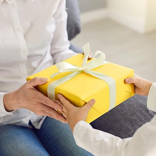 Miniatura 7 de NEBURORA 120 hojas de papel de seda amarillo, 14 x 20 pulgadas, papel de seda de regalo a granel, hojas de papel amarillo para bolsas de regalo,