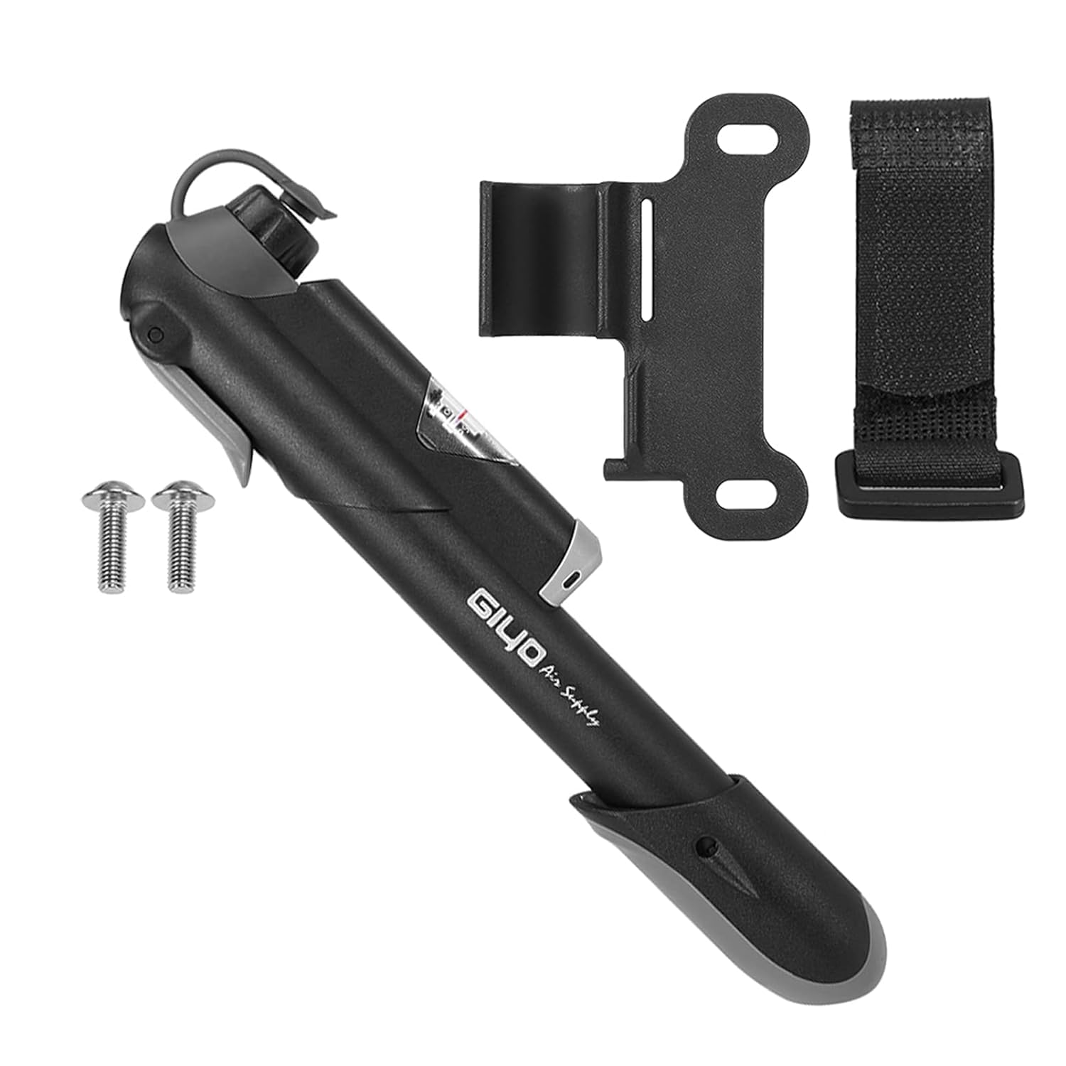 GCA- 120 PSI High Pr ure Air Pump with Built-in Pr ure Gauge Fits for Presta & Schrader Valve