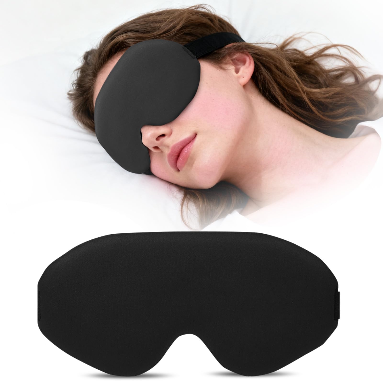 Sleep Mask for Side Sleeper Eye mask for Sleeping Women Men Complete Light Blocking 3D Sleeping Soft Breathable