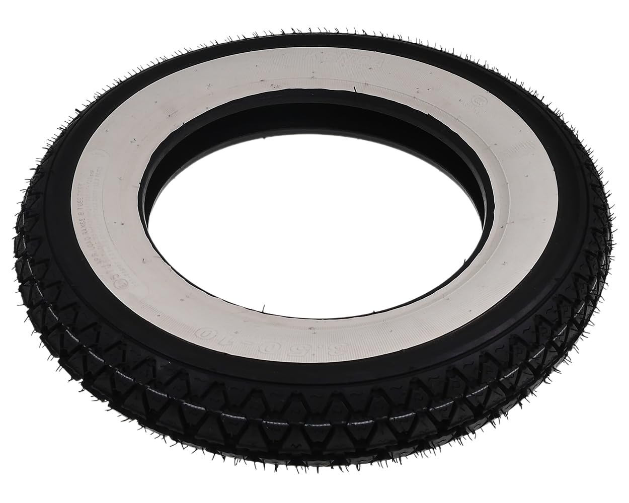 Pneu mural blanc Kenda 3,50-10" 4PR 51J pour scooter Chine, Hercules CV, Honda Dax 50 ST70 ZB50 Monkey