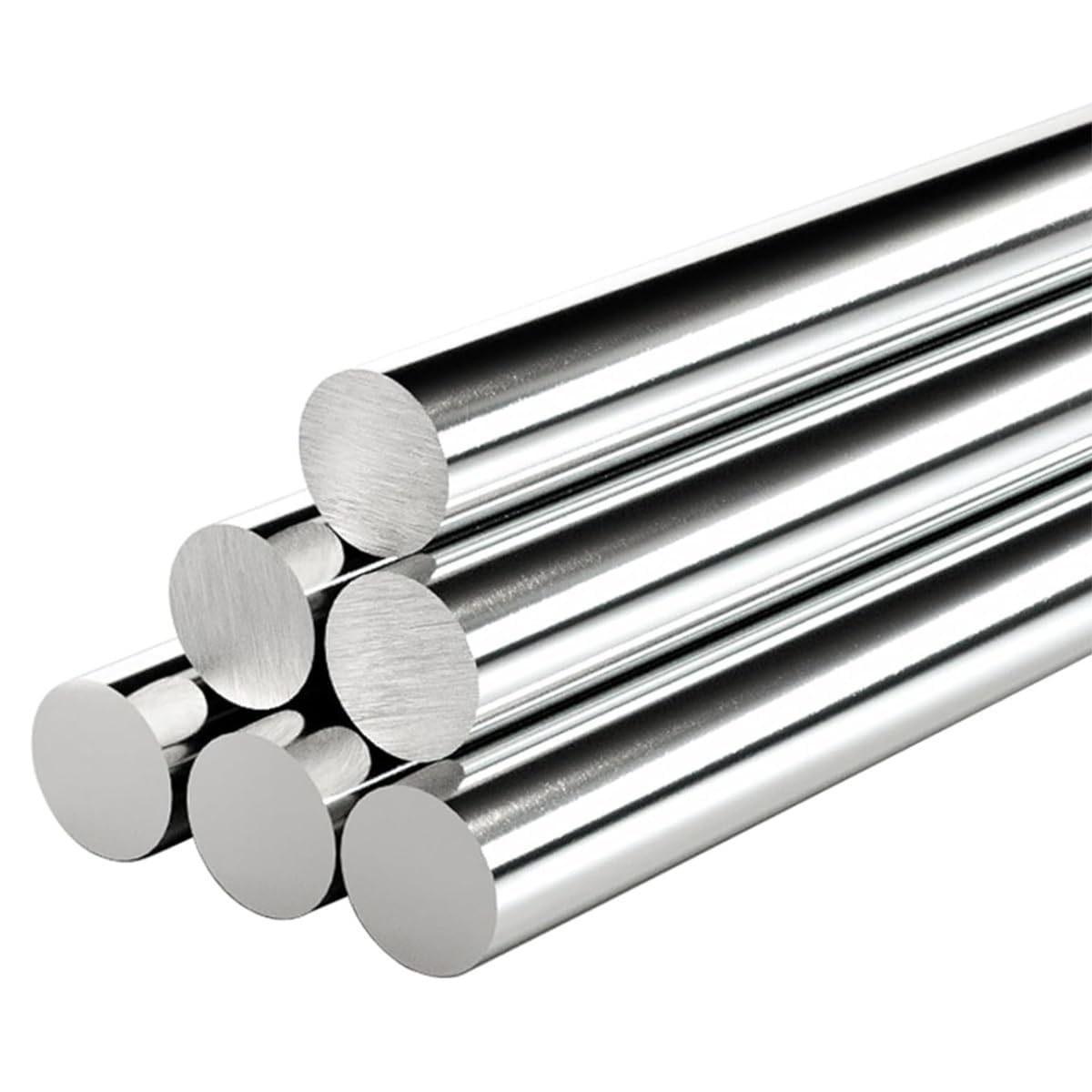 Okrągłe pręty ze stali nierdzewnej, 2-pak prętów z litego metalu, długość 500 mm, średnica 8-15 mm, proste pręty do projektów DIY i odporne na korozję