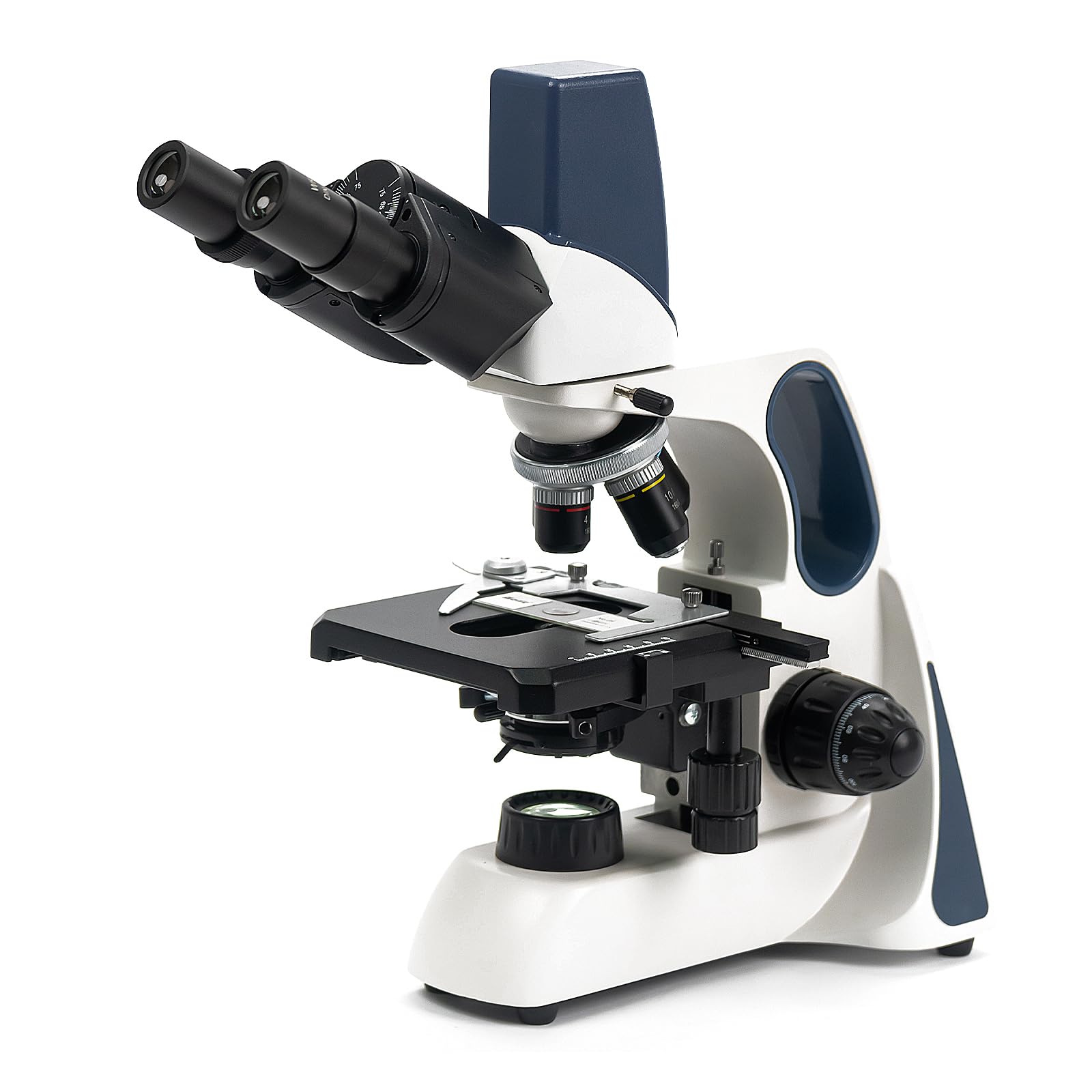 swiftDMSW-300 Compound Binocular Microscope, 40X-1600X Magnification, Rechargeable Digital Lab Microscope with 3MP Swiftcam, LED Illumination, Semi-Plan Objectives, Compatible with Windows/Mac/Linux