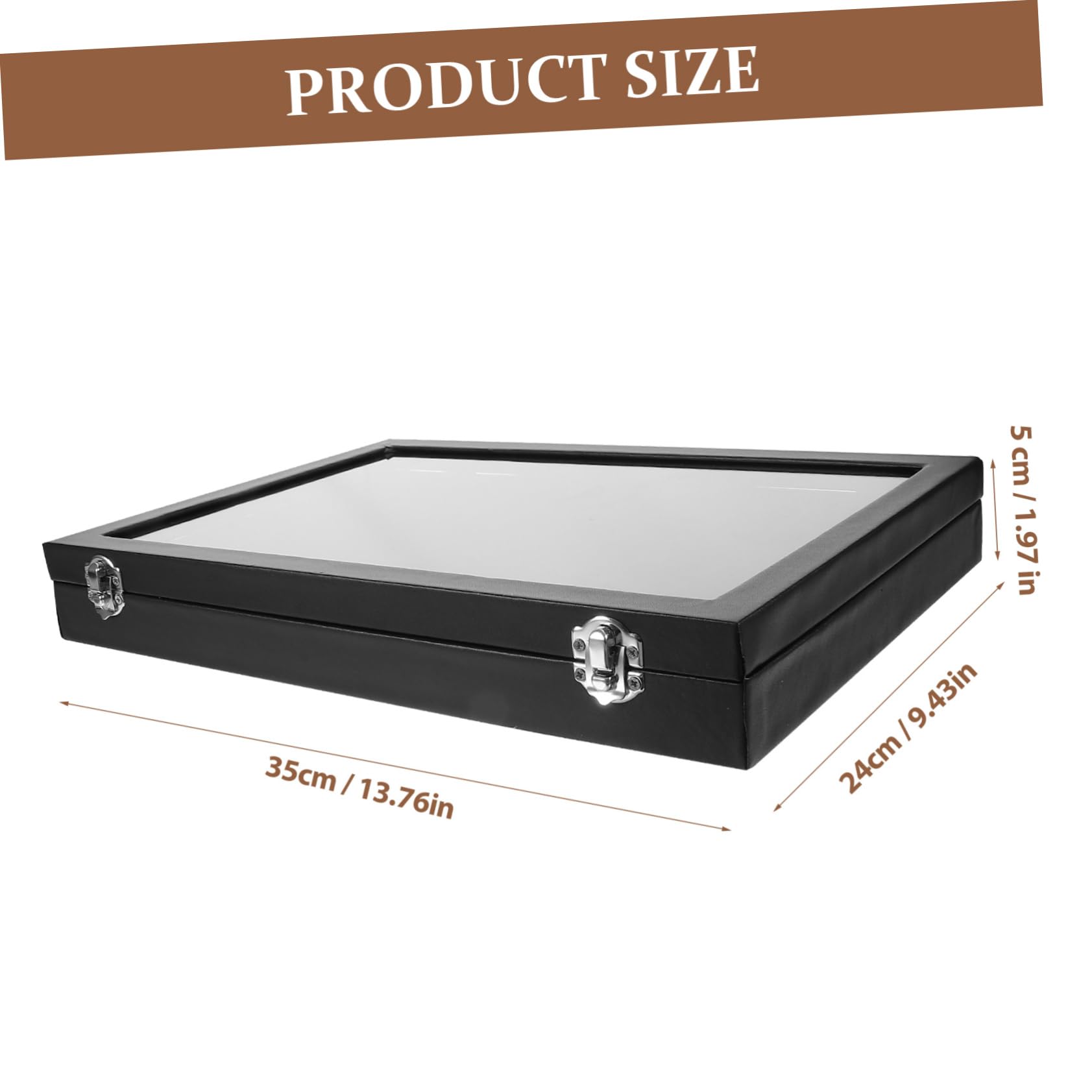 Vaguelly Schmuckkästchen mit Transparentem Deckel 10 Fächer Leichter Schwarzer Acryl Halsketten Organizer für Reise und Schmucksammlung Schminktisch