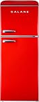 Galanz GLR46TRDER Mini Réfrigérateur avec double porte, thermostat mécanique réglable avec congélateur, 4.6 Cu FT, rouge