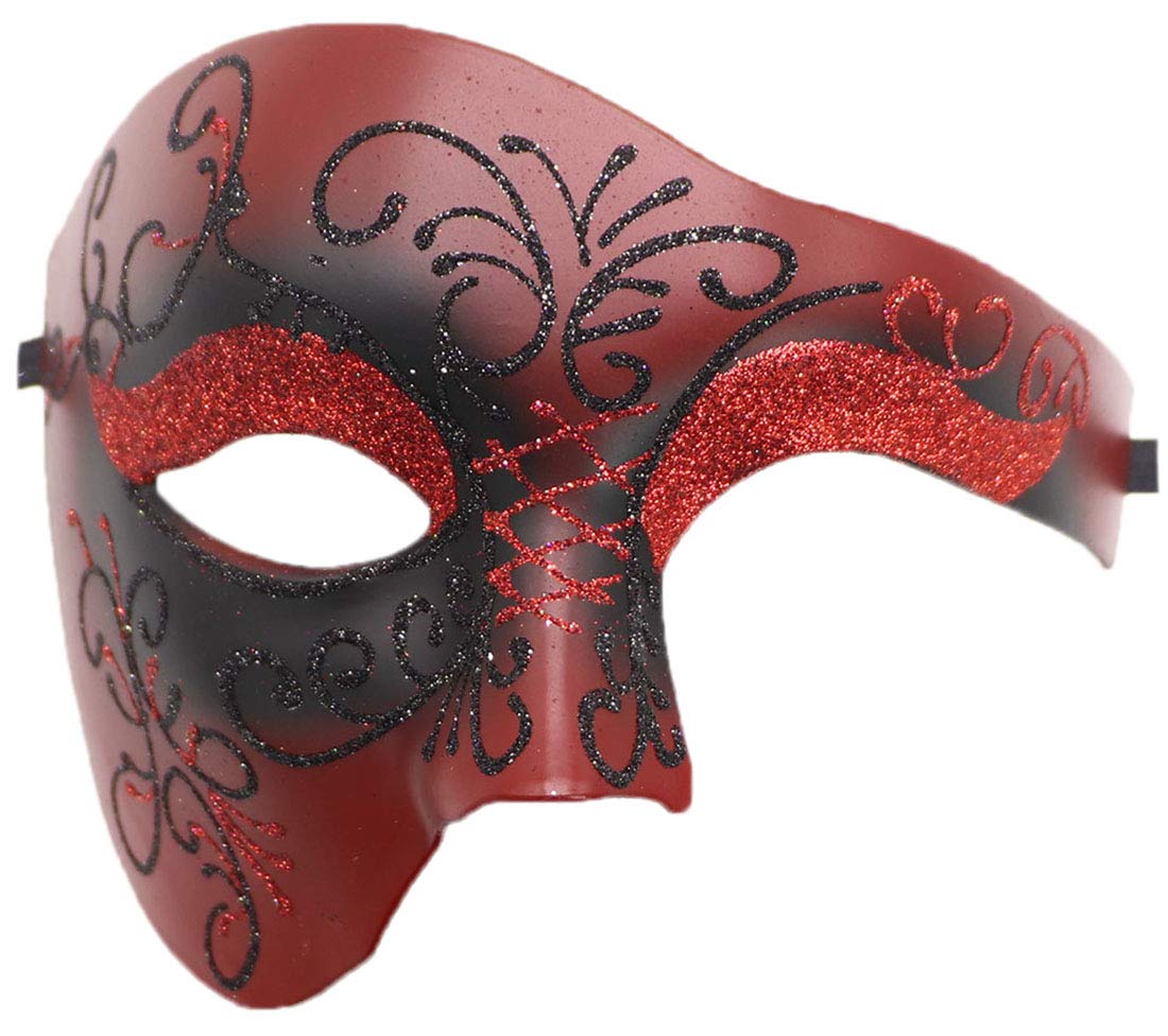 Coolwife Masquerade Mask Vintage Phantom Of The Opera One Eyed Half Face Costume