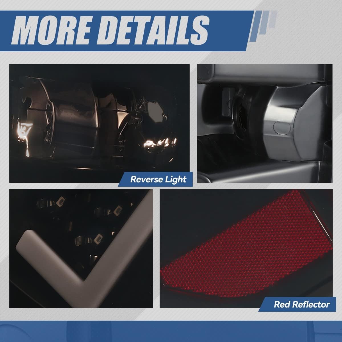 Auto Dynasty Tail Lights Compatible with 2009-2014 Ford F-150 Fleetside Bed L-LED DRL Rear Brake Lamps, Driver and Passenger Side, Black Housing Smoked Lens