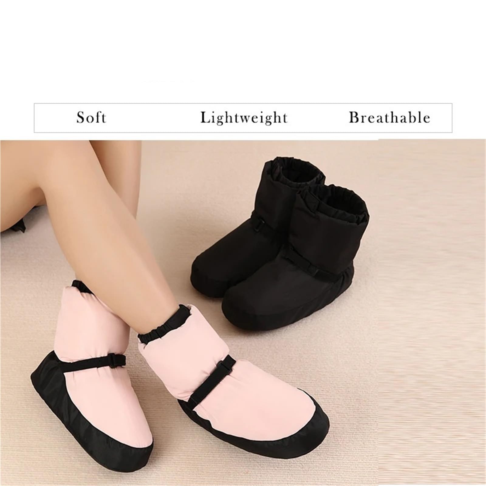 Zapatillas de ballet invierno for mujeres, niñas y jóvenes, ideales for la danza nacional. Botas algodón antideslizantes cálidas for ejercicios Para Entrenamiento de Danza en Invierno