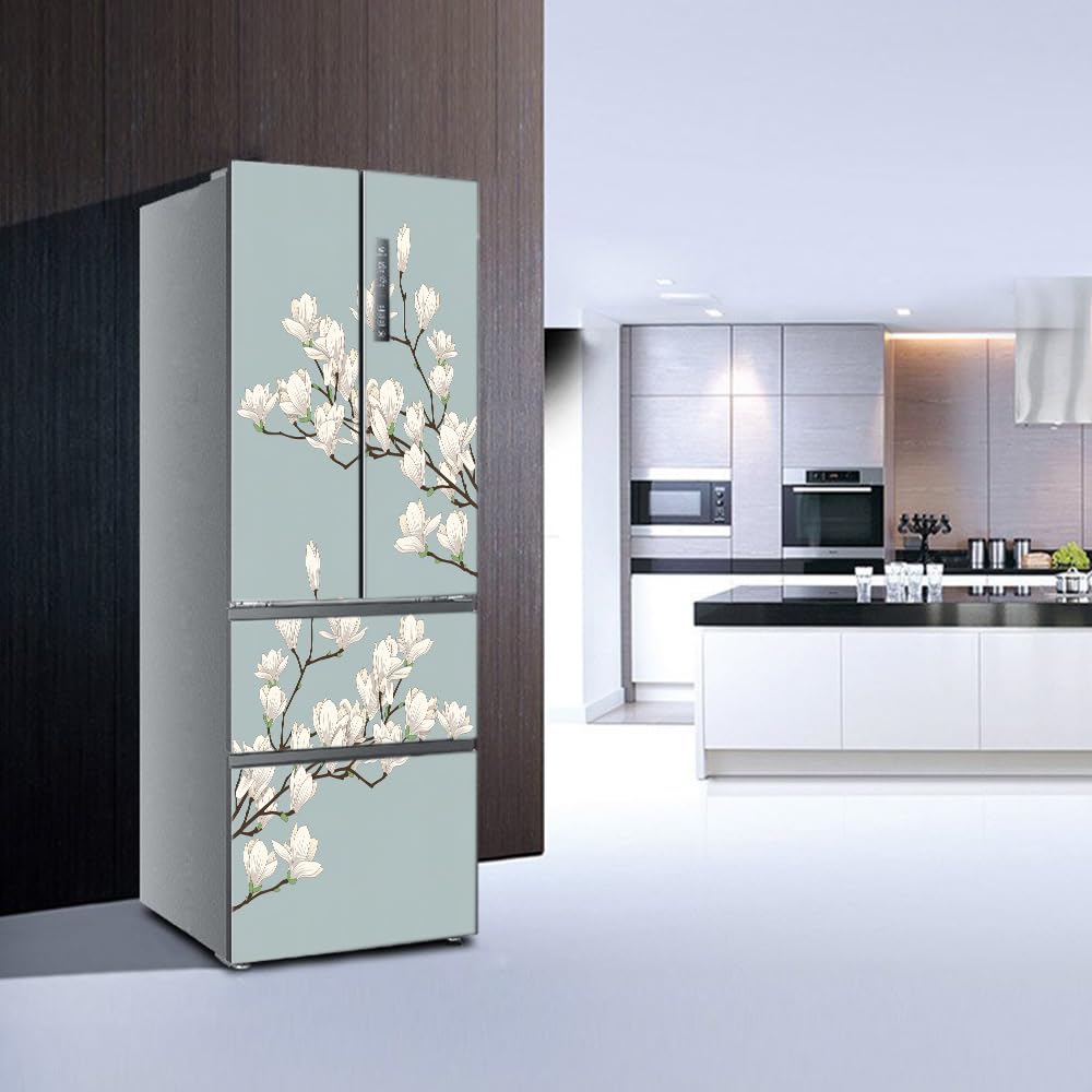 Autocollant De Réfrigérateur Couvrant Entièrement La Porte Du Refrigerateur Autocollants Muraux En Peau Pour Decalcomanie De Cuisine 96811261