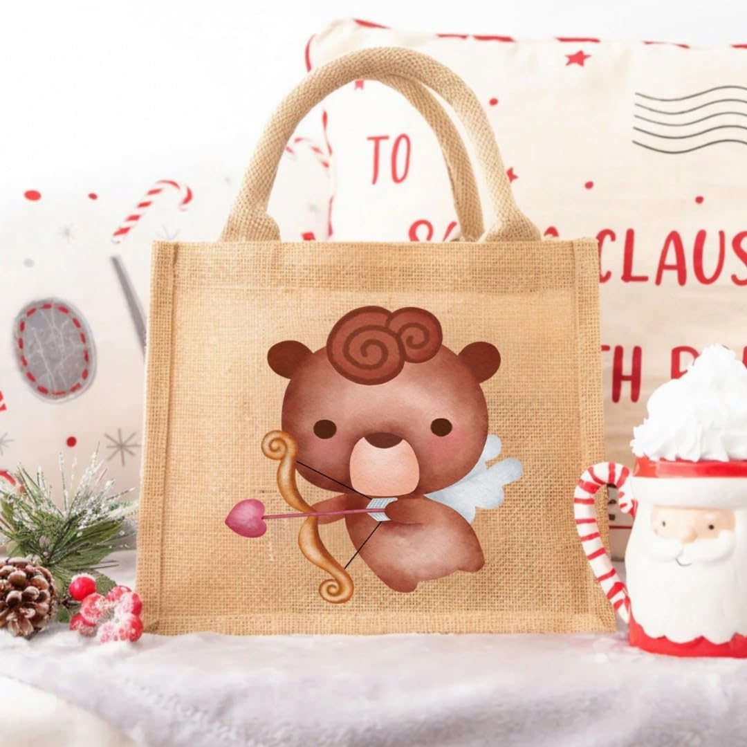 Valentines Cupid Bear Watercolor Iron Transfer Patch Heat Transfer Sticker Vinyl Design Iron Applique T-Shirt Clothing DIY Craft Applique Clothing Decoration (P2)