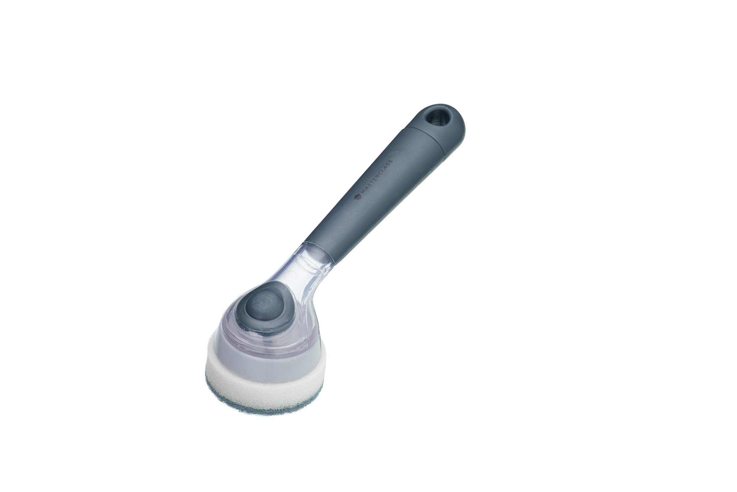 Masterclass Grey Soap Dispensing Dish Brush - Brush With Handle And Built In Soap Dispenser, 20 Cm