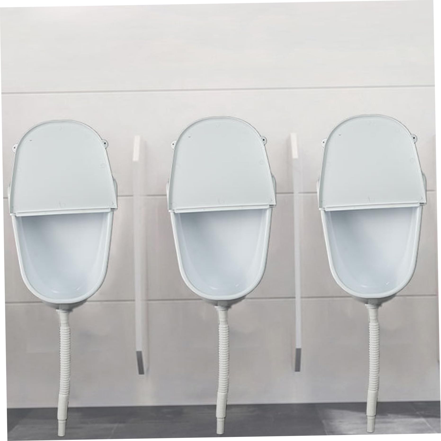 Urinarios de plástico para hombres, orinal sin agua, inodoro, montado en la pared, con cubierta y función de descarga para el hogar, dormitorio, jardín, autocaravana, blanco, urinarios de plástico pa