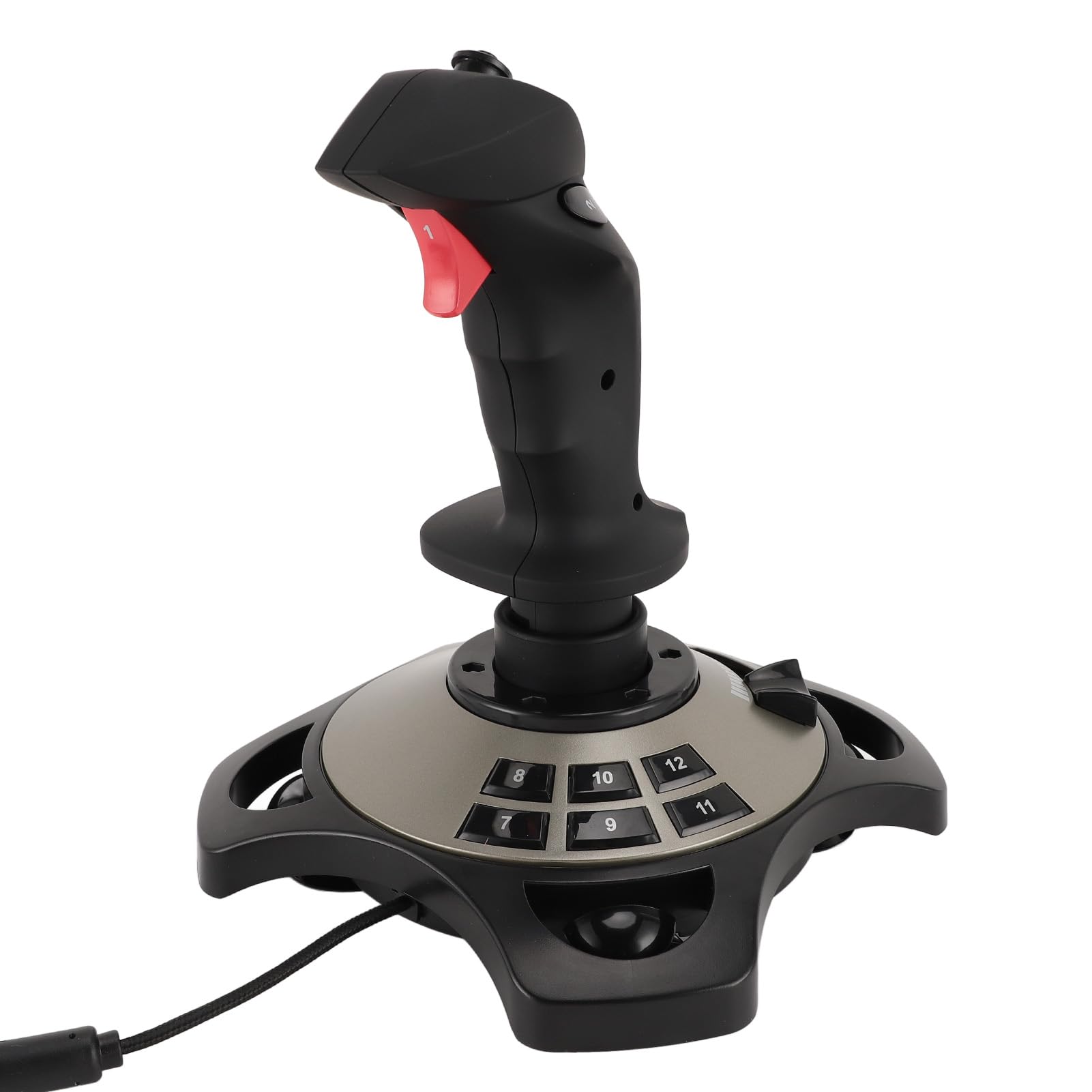 Cryfokt Przewodowy Joystick do Komputera PC o Wielofunkcyjnej Konstrukcji i Wibracjach do Symulacji Lotu na Komputerze Stacjonarnym i Laptopie