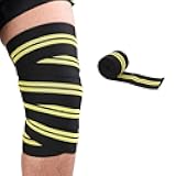 Zerone Sports Knee Bandage Wrap, Elastic Kneepad Straps for Fitness Gym Weightlifting Working Out Compression & Elastic Knee Support for Gym Workout, Cross Training
