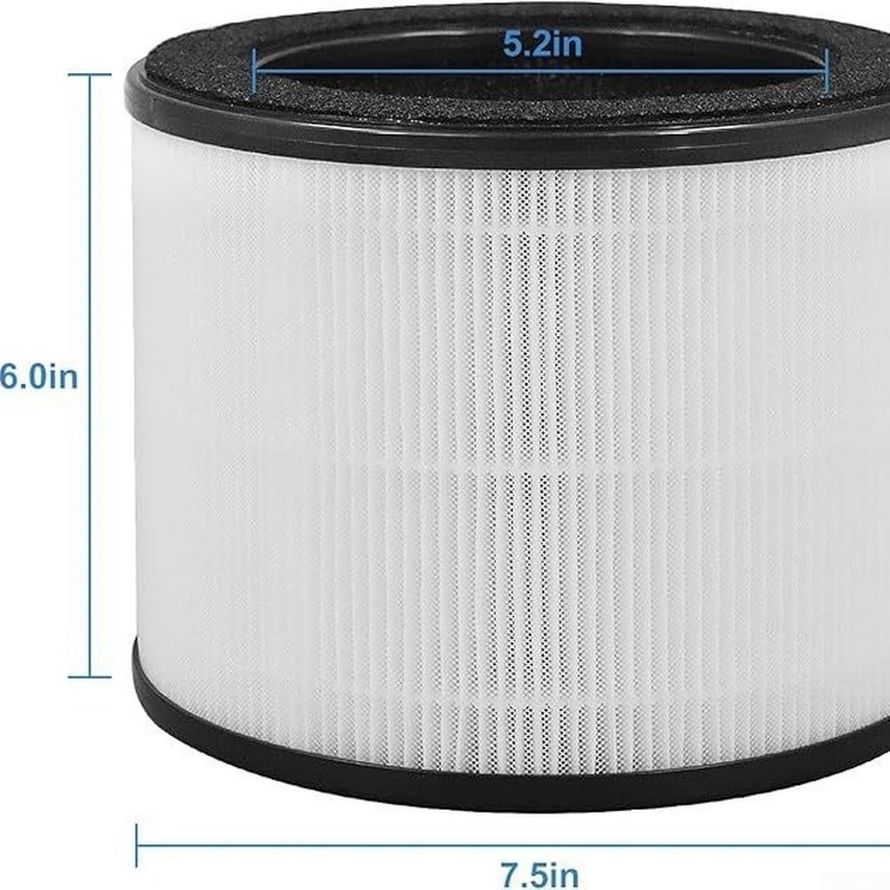 QOXEZY True HEPA e filtro di ricambio a carbone attivo per COWAY Airmega 100, tasso di cattura del 99,97% di fumo e particelle fini fino a 0,1 micrometri, sistema di filtrazione 3 in 1 (18)