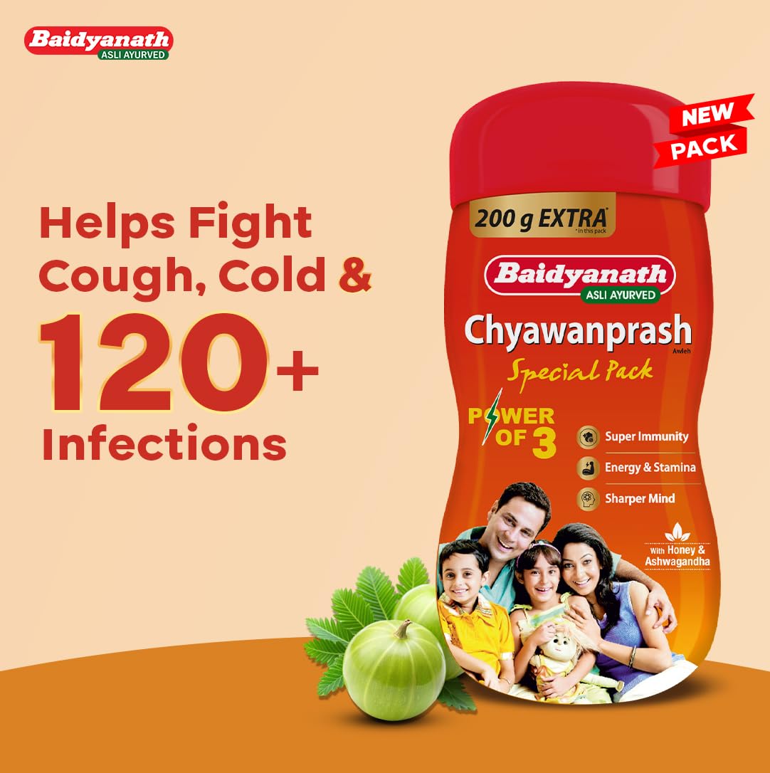 Baidyanath Chyawanprash Special Pack - 1.2kg | Ayurvedic Health Supplement | With Amla, Giloy & 52 Potent Herbs | Supports Immunity, Strength & Stamina | Daily Wellness & Energy Formula 1