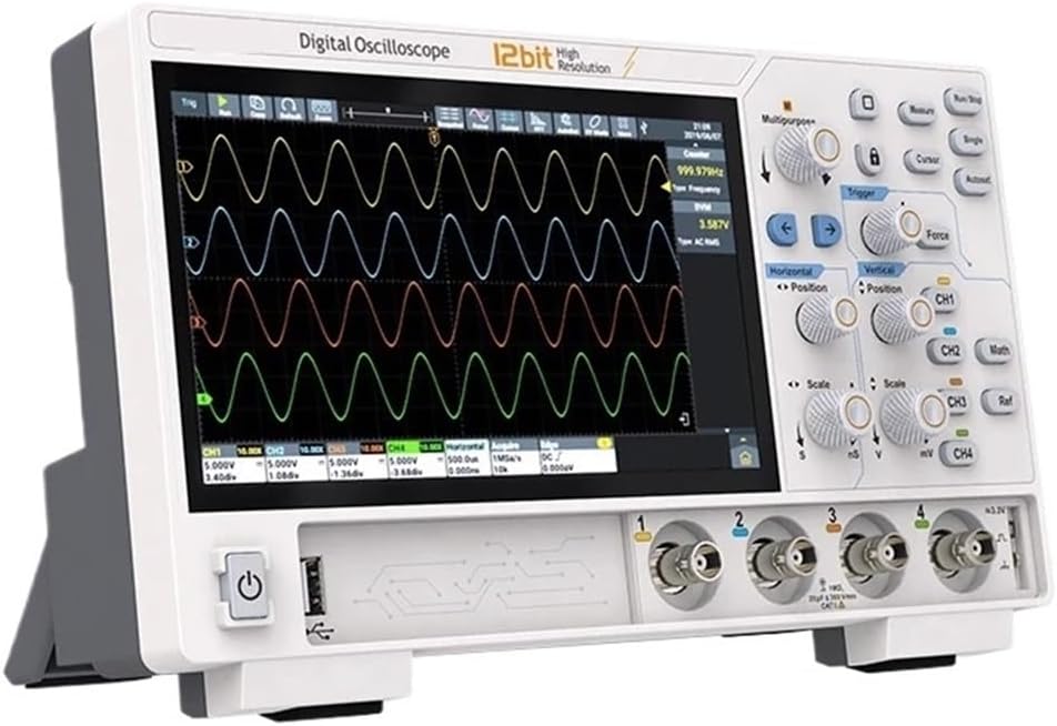 Digital Oscilloscope ADS800A 2CH4CH 1.25Gs/s 500uV/div 12-bit Resolution Touchable Fluorescent Oscilloscope(ADS812A,U/S)