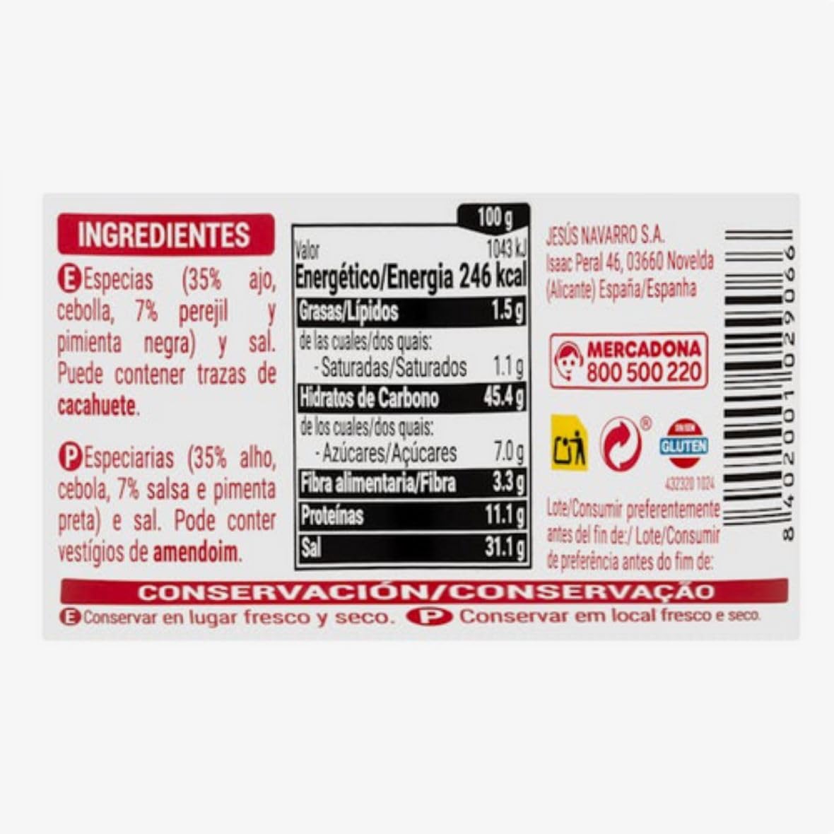 Knoblauch und Petersilie Hacendado 12er Pack