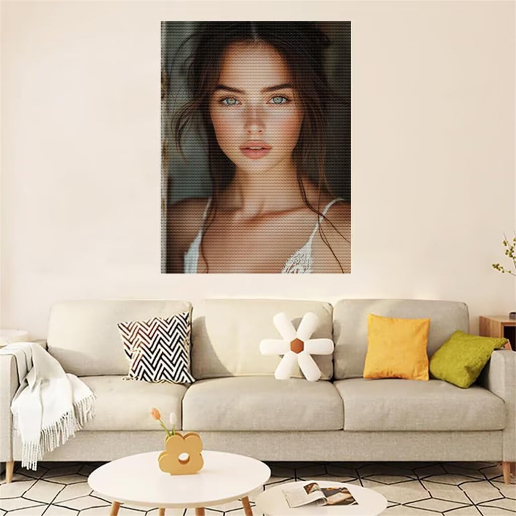 Diamentowe malowanie niestandardowe 80 x 110 cm diamentowe malowanie DIY dorośli niestandardowy obraz ze zdjęciem, diament sztuka rysunek z diamentami 5D zestaw diamentów, dekoracja domu prezenty W1