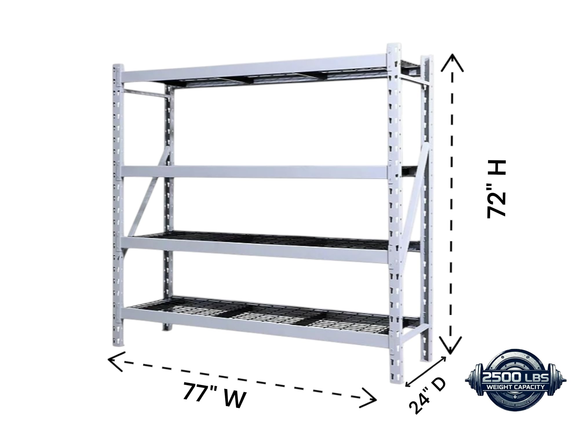 Amazon.com: Heavy Duty Member Mark 4-Shelf Industrial Storage Rack
