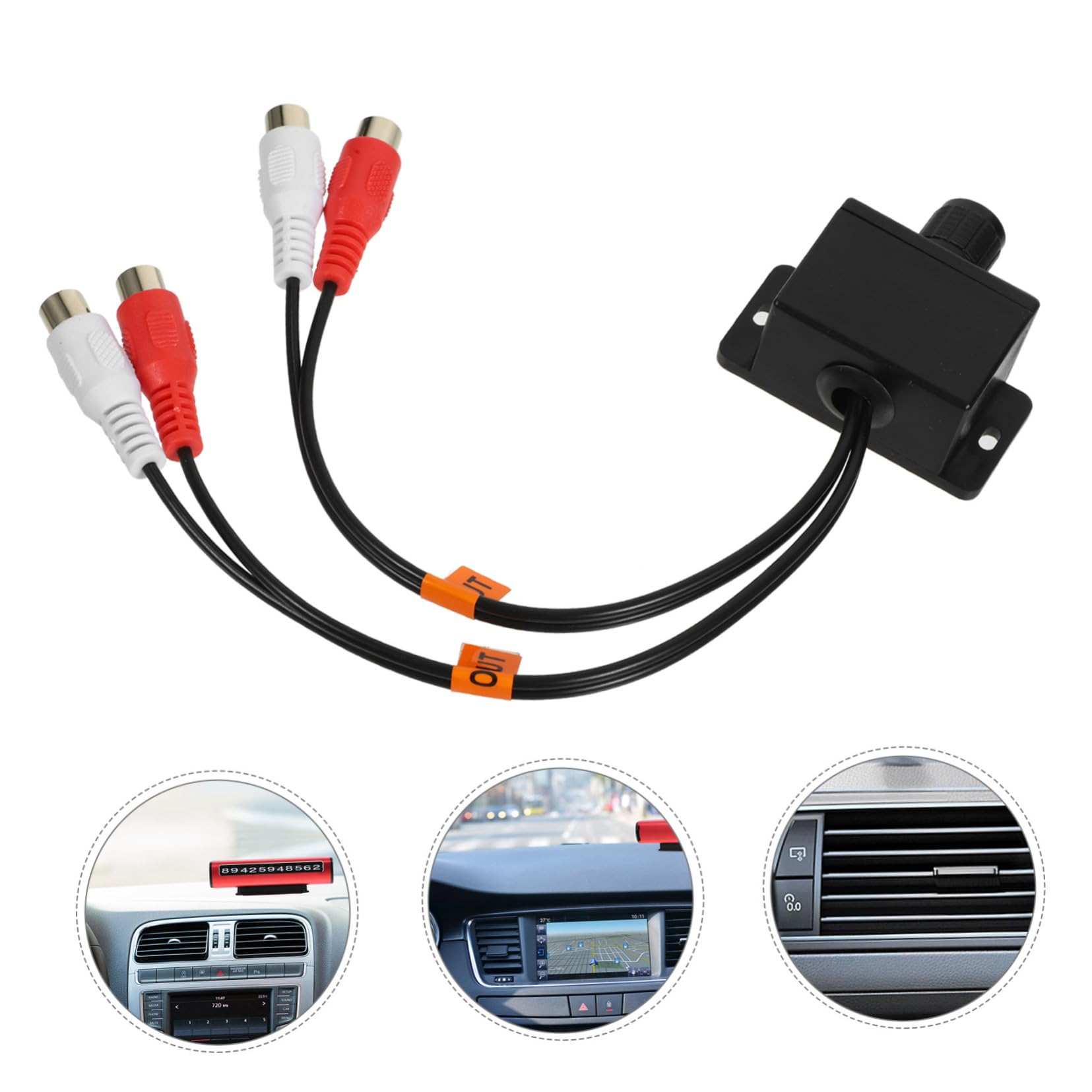 PartyKindom 5piezas Controlador Amplificador De Coche Regulador De Volumen y Control De Graves Fácil Instalación para Sistema De Audio De Automóvil