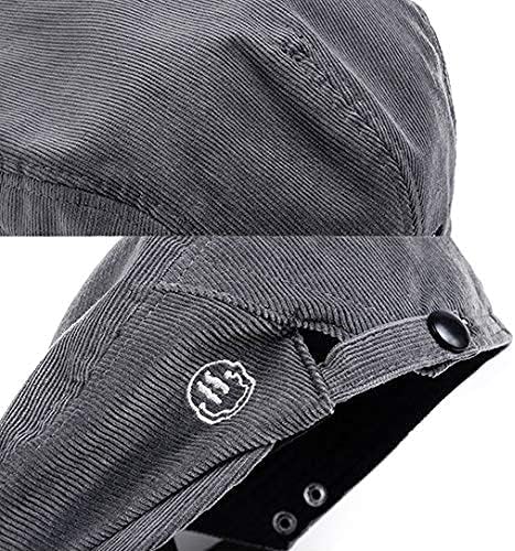 Miniatura 5 de Croogo Newsboy - Gorra plana de pana para hombre, estilo informal, para invierno, boina de golf