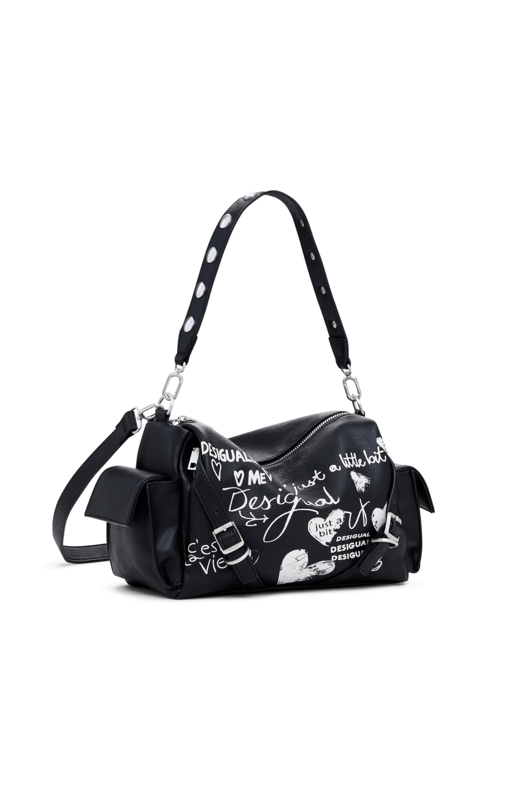 Desigual Negro Bolso De Hombro Bolso Bandolera Habana Seshat Hand Bag