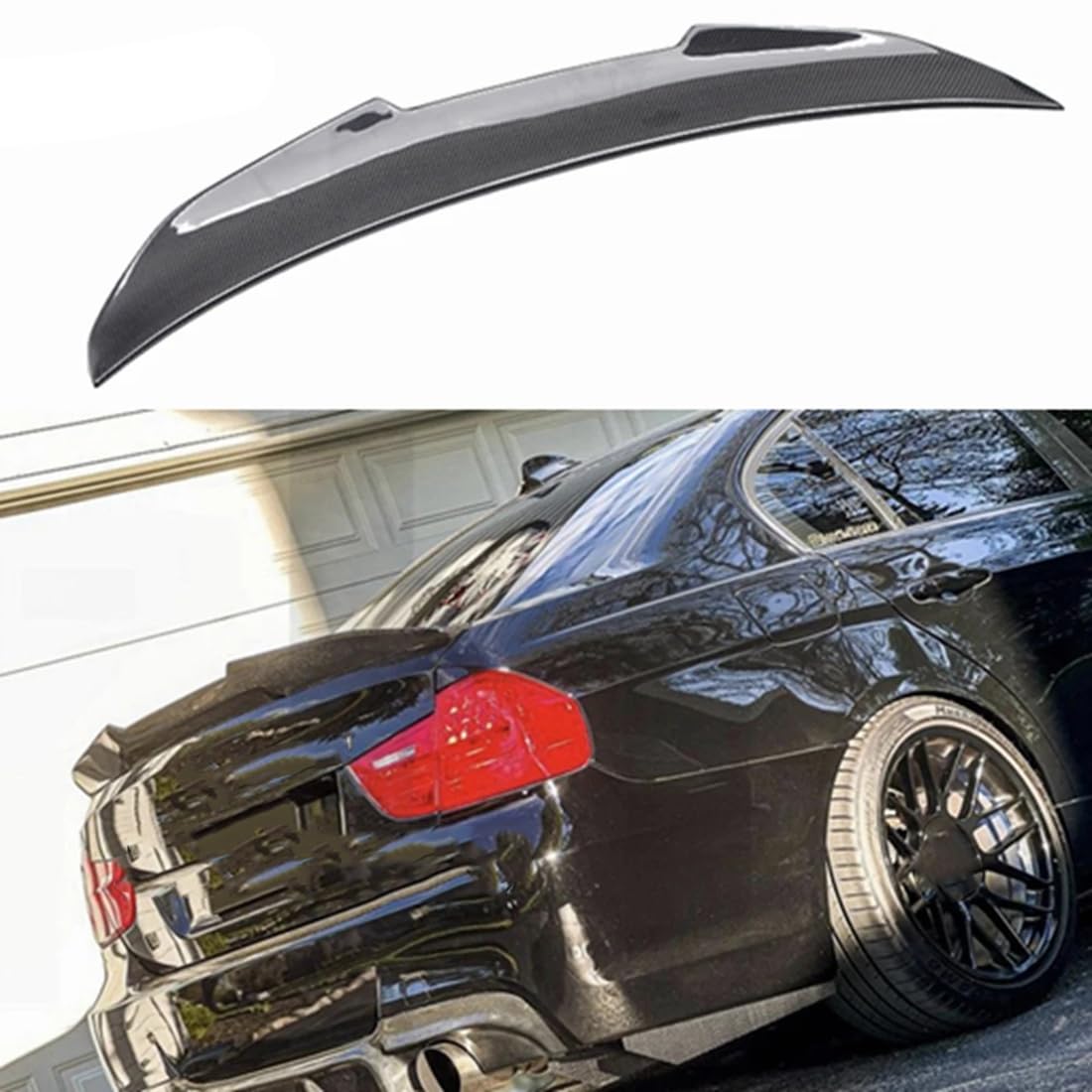 Becquet de Coffre Arrière de Voiture pour BMW 3 Series E90/E90 M3 PSM 2004-2011,aileron Arrière en ABS,Aile de Coffre Arrière,Carbon Look