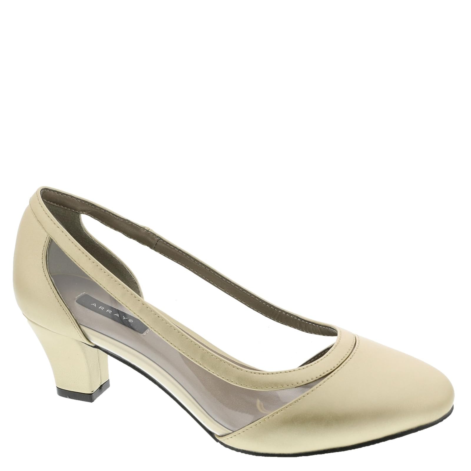 ARRAY Women's Eve Lucite Trim Low Heel Dress Pump