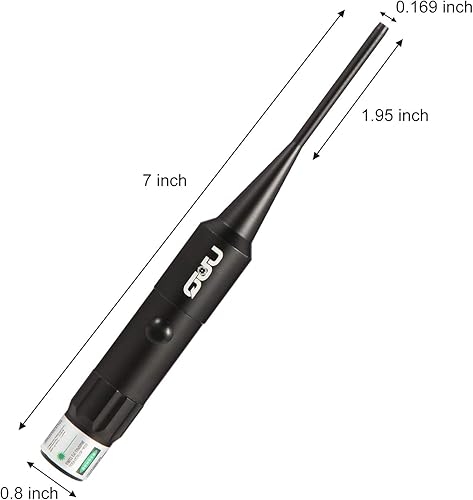 Miniatura 6 de UUQ Kit de mira láser rojo BoreSighter con interruptor de botón para rifles calibre 0.177 a 0.50 pistola
