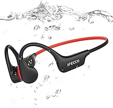 IFECCO Bone Conduction Headphones Swimming, IP68 Waterproof Swimming Earphones, Bluetooth 6.0, Underwater Headphones with 8G MP3 Player, Wireless Earphones for Swimming, Running, Surfing, Cycling