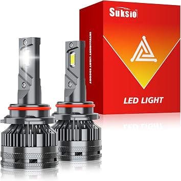 HB3/9005 Headlight Bulb,60000LM 6000K Output Canbus Ready, LED9005 Bulbs For Powersports IP68 Waterproof, 1 1 Size,Plug & Play,Pack of 2