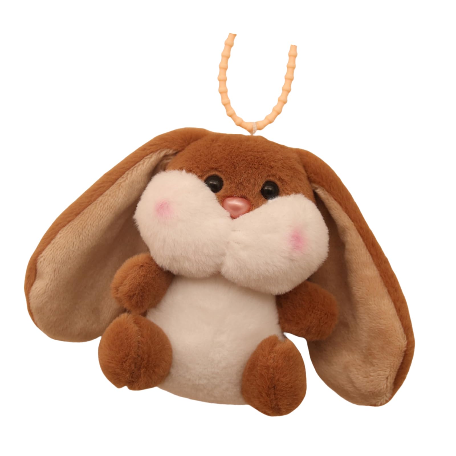 yanwuwa Fashionable Rabbits Shaped Keyring Long Eared Plush Bunnys Bag Pendant Keychain Handbag Accessory for Animal Lovers