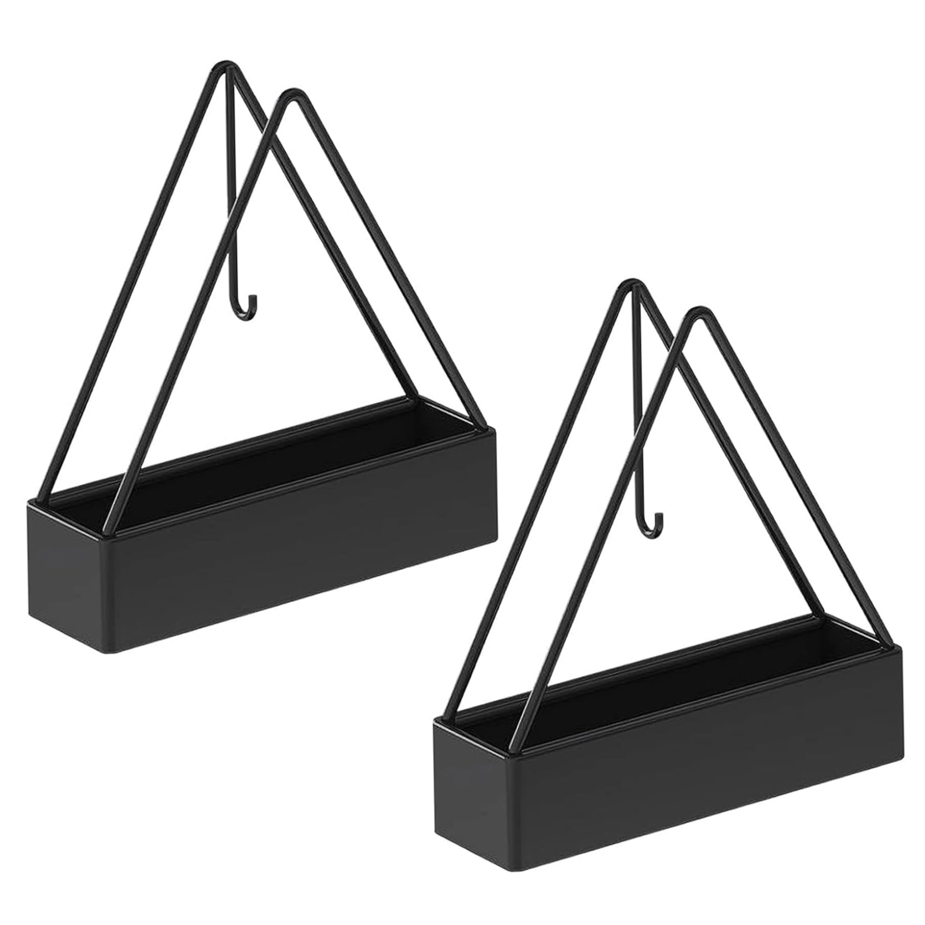 Vervevum 2Pcs Incense Holder Triangle Fireproof Incense Holder Ash Catcher Portable Iron Coil with Handle for Camping Patio Bedroom Home Outdoor Black, Coil