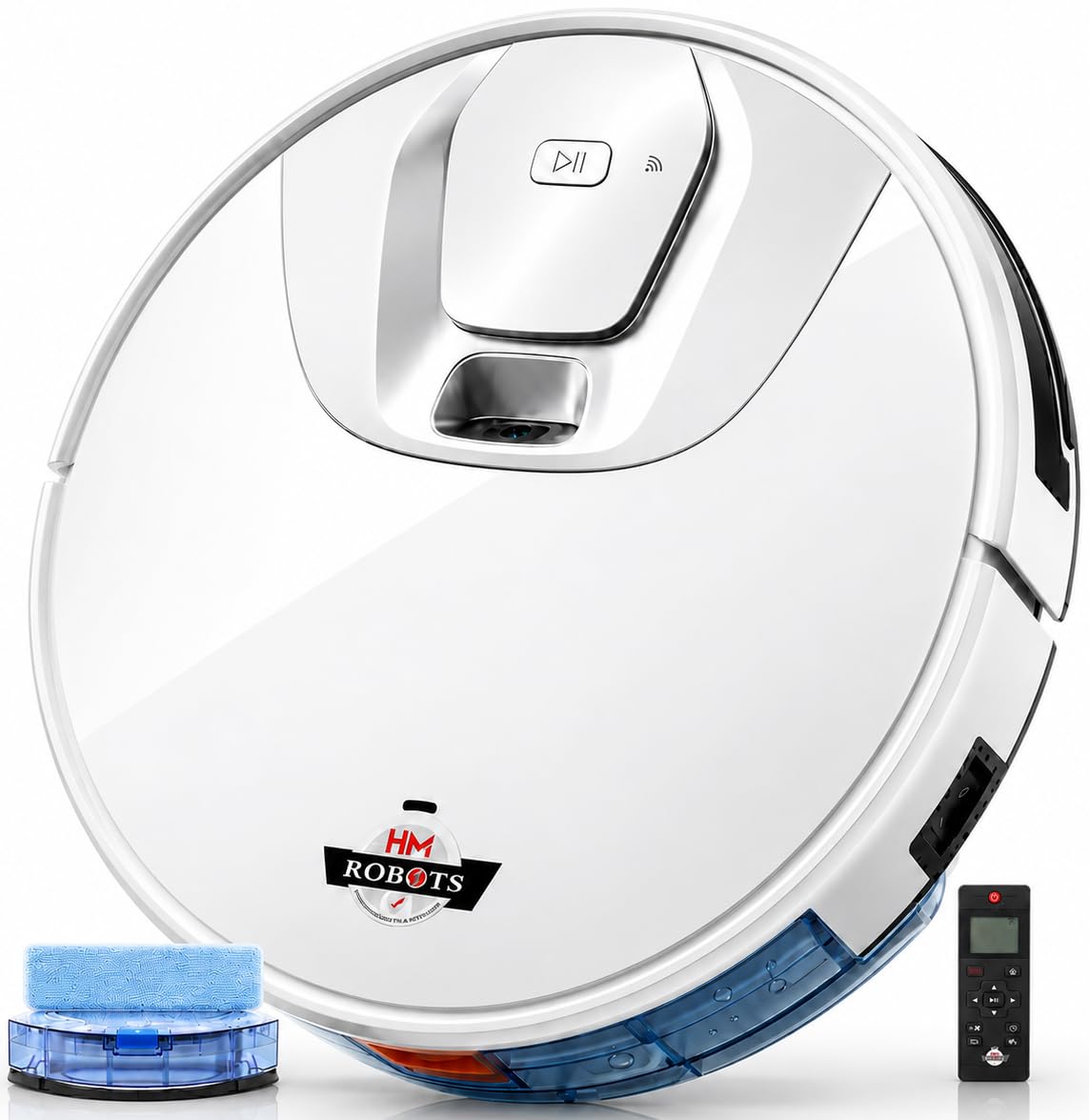 HM ROBOTS Intelligent Robotic Vacuum Cleaner HM 800 Wet & Dry Vacuum Cleaner with 2 in 1 Mopping and Vacuum, Anti-Bacterial Cleaning, Reusable Dust Bag (WiFi Connectivity, Google Assistant and Alexa)-image-33