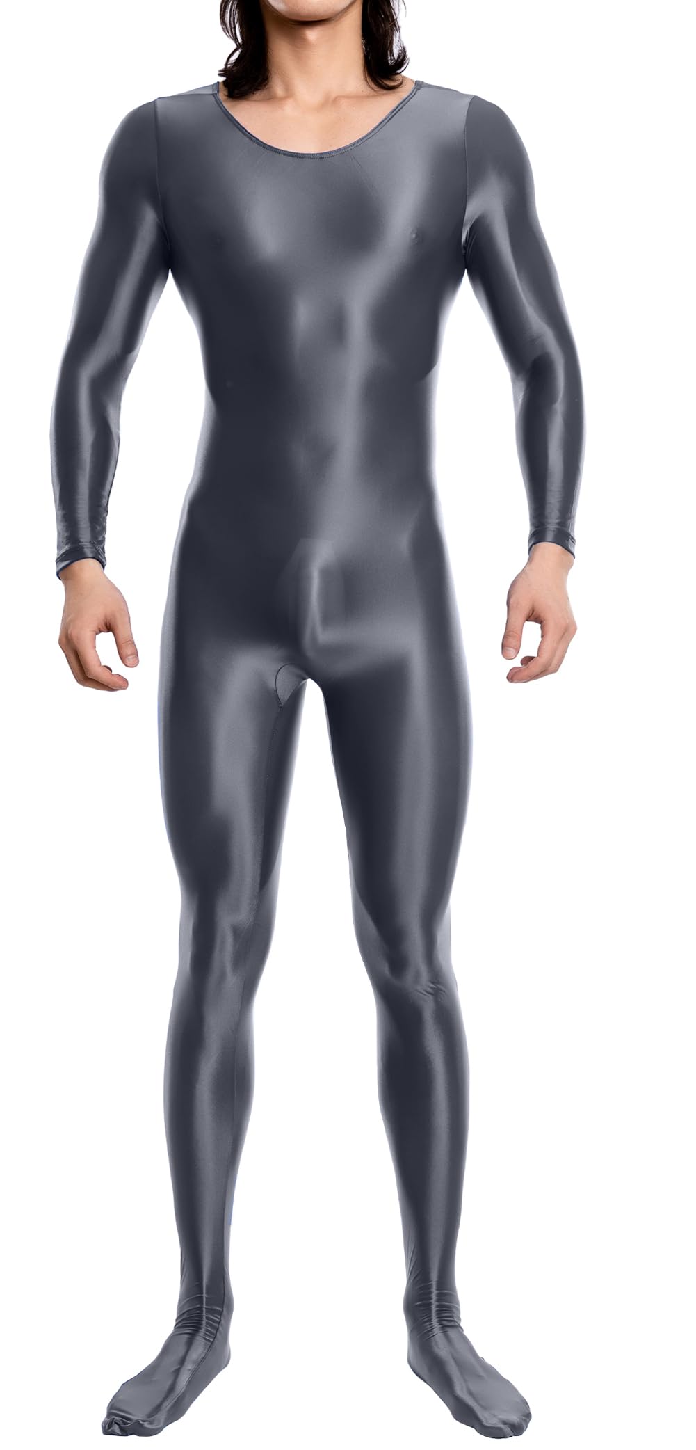 Amazon | Maeau 透け メンズ 全身タイツ 光沢 ボディスーツ 仮装