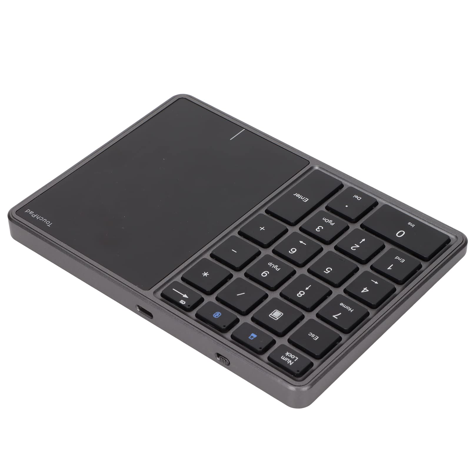 Bloco de Números Sem Fio Com Touchpad, 22 Chaves Bt4.2 2.4g Charging Tipo C 500mAh,