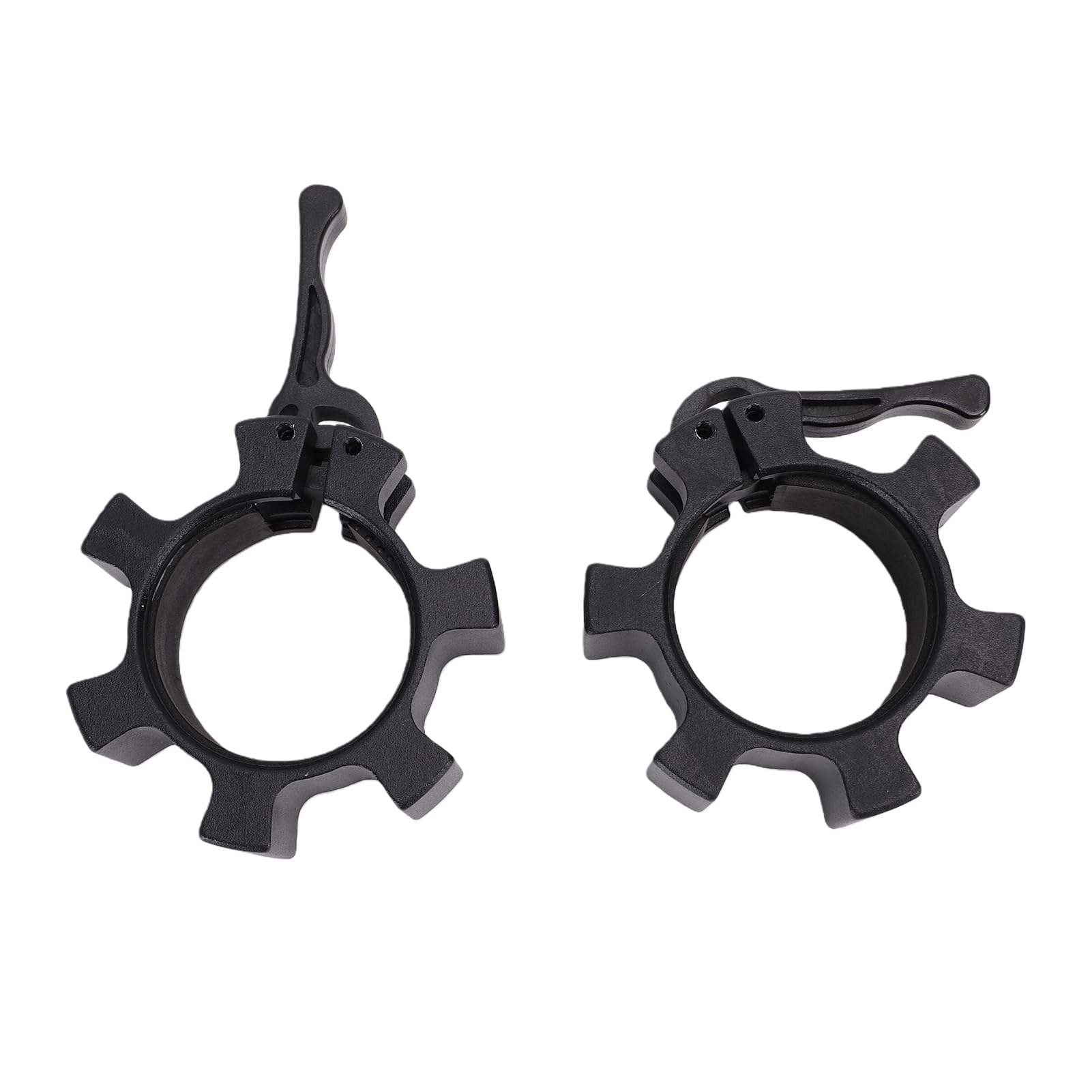 Aomiun Barbell Clips, Aluminum Weightlifting Barbell Collars for 2 Inch/50mm Bars, Quick Locking Secure Grip, with Non Slip Design for Gym Fitness Training Workout (Black)