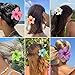 Sisiaipu Flower Hair Clips for Women 6 Pcs Hawaiian Large Claw Clips Plumeria Medium Hair Claw Clips for Thick Thin Hair Hibiscus Tropical Beach Hair Accessories for Women Girls and Girls (ABS)