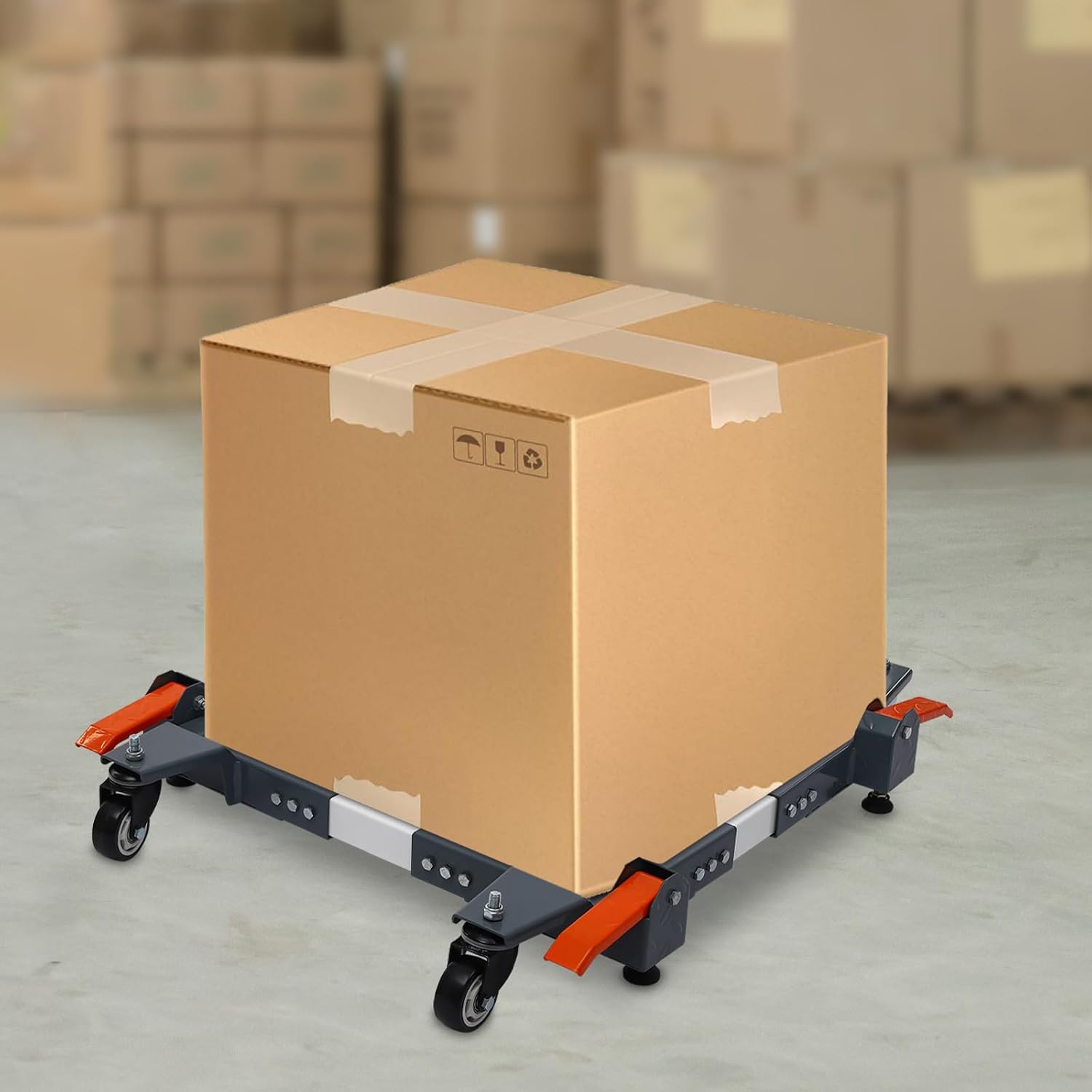 Adjustable Mobile Base, Steel Heavy Duty Mobile Base, Mobile Power Tool Bases with 4 Wheels, Super Heavy Duty, Adjustable Rolling Kit, Suitable for Small Mechanical As Well As Home Appliances.