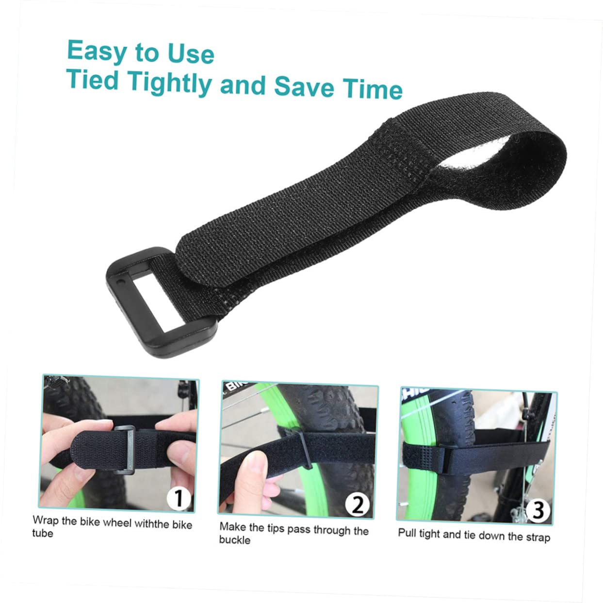 KICHOUSE Bike Straps 8-Piece Set Tire Ratchet Strap Secure Bike Wheel Stabilizer Versatile for Bicycles Motorcycles