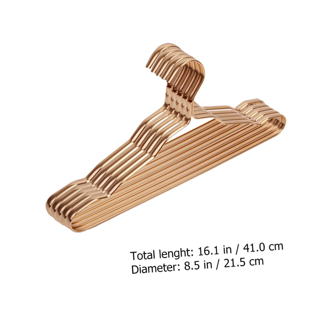 Cabilock Modern Aluminum Alloy Clothes Hangers 5pcs Space Saving Strong Load-Bearing for Home Wardrobe Organization