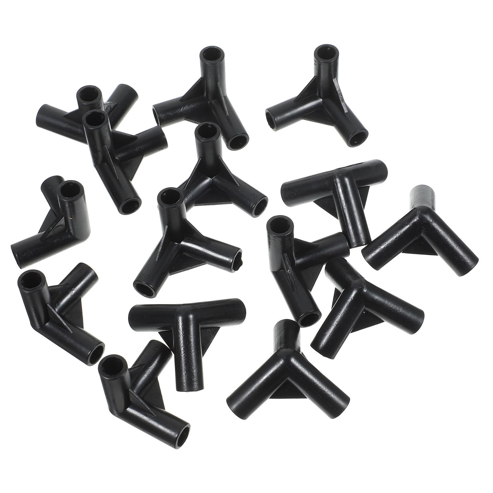 Connecteur en Plastique pour Canopée, Lot de 24 Pièces en PE Noir