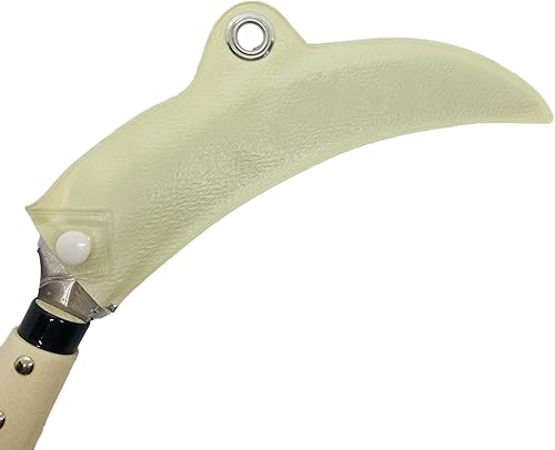 Miniatura 5 de KAKURI Herramienta de jardín de hoz dentada de 6.7 pulgadas, herramienta de deshierbe para deshierbe, cosecha, trasplante, hoja de acero inoxidable