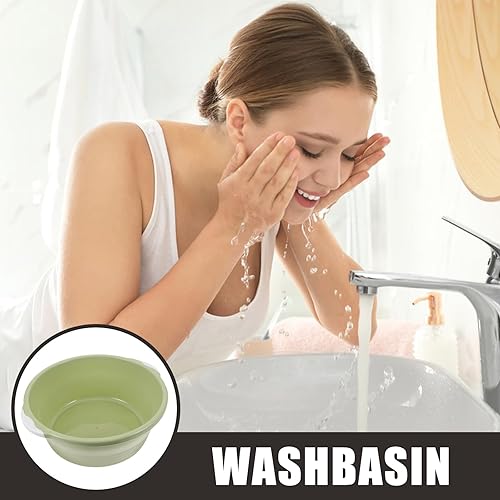 Miniatura 4 de Healifty Lavabo de plástico grande de 15 pulgadas redondo para lavado de cara y remojo de pies con diseño antideslizante
