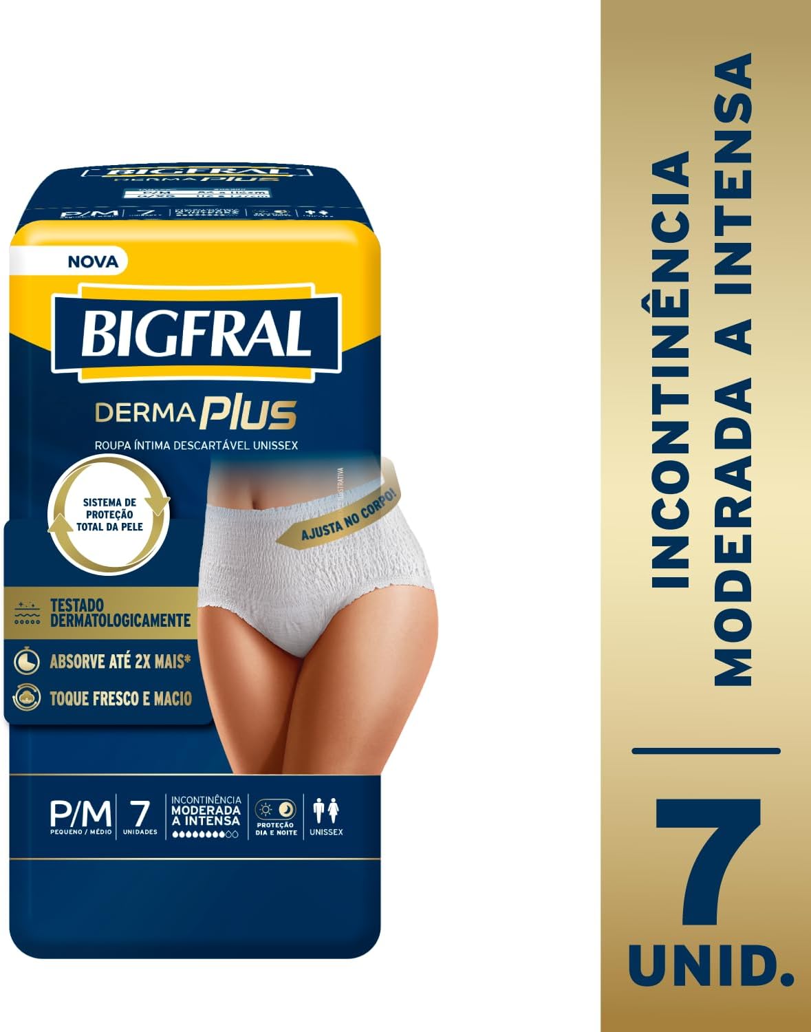 Roupa Íntima Bigfral Derma Plus P/M 56 Unidades
