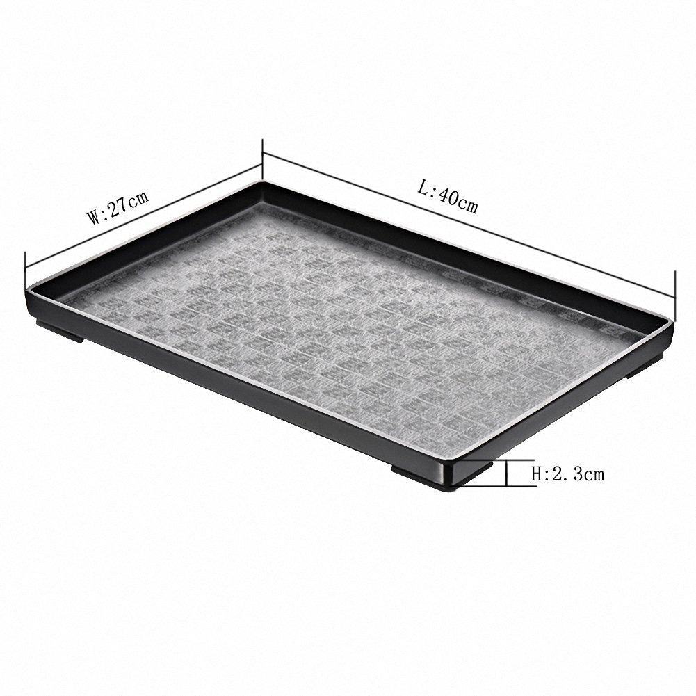 Gamelle pour Reptile OMEM Grand Plat à Eau, Gamelle de Nourriture, Bol pour Tortue (XL, Treillis Noir)