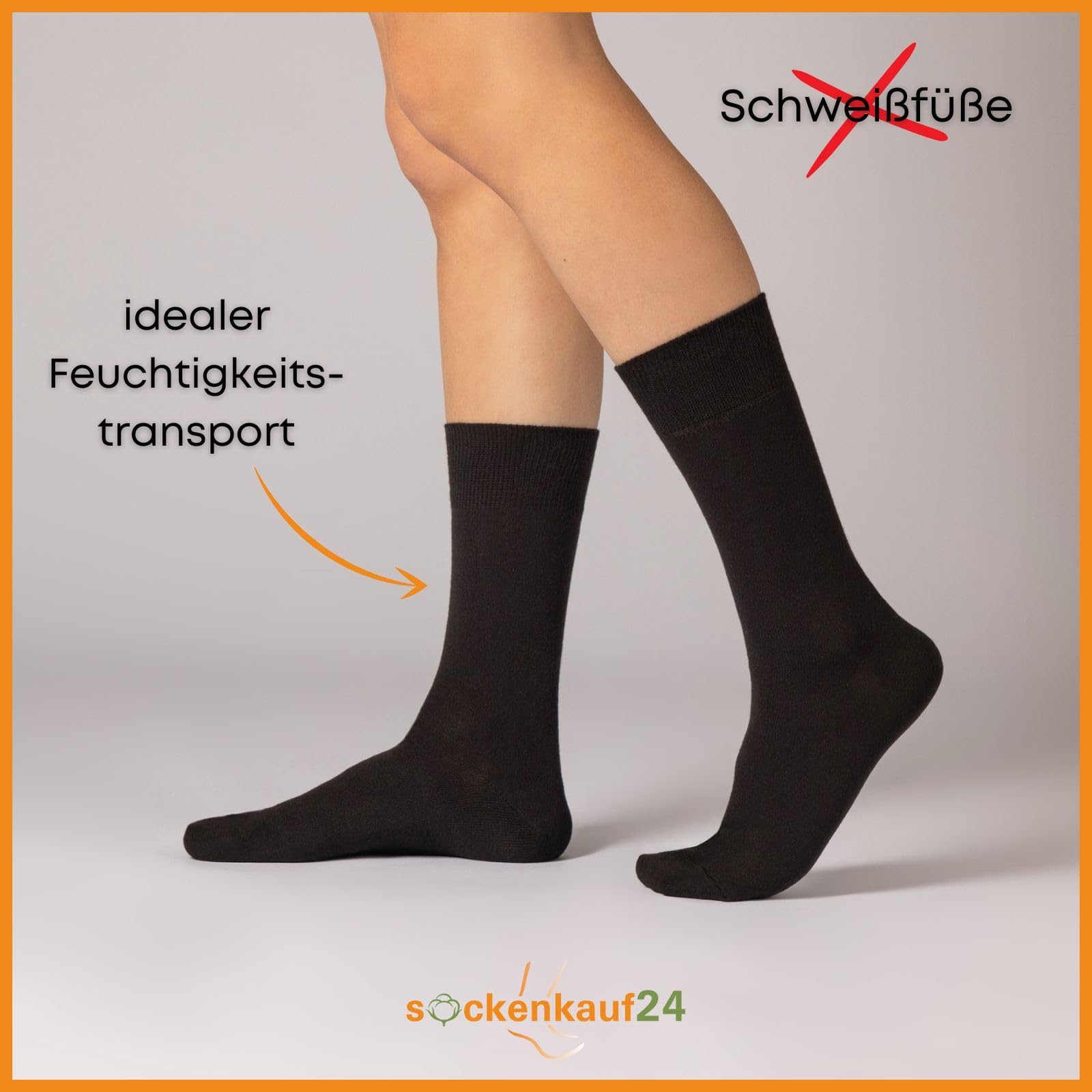 6 | 12 | 24 Paar Socken Herren & Damen Business Socken Schwarz Baumwolle