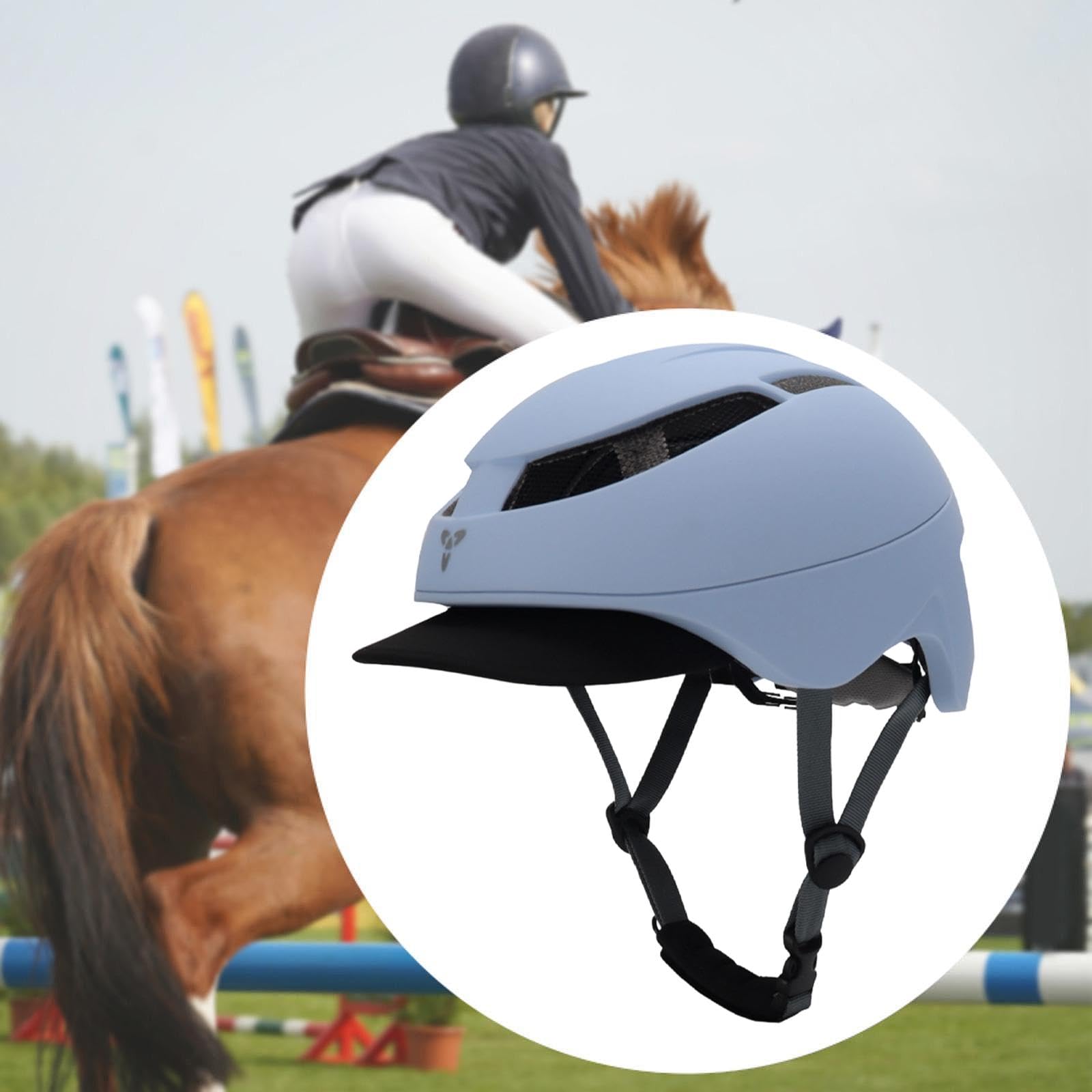 Amagogo Casco da Equitazione Casco da Equitazione Regolabile Bici Comodo Facile da Pulire Accessori per Attrezzatura per