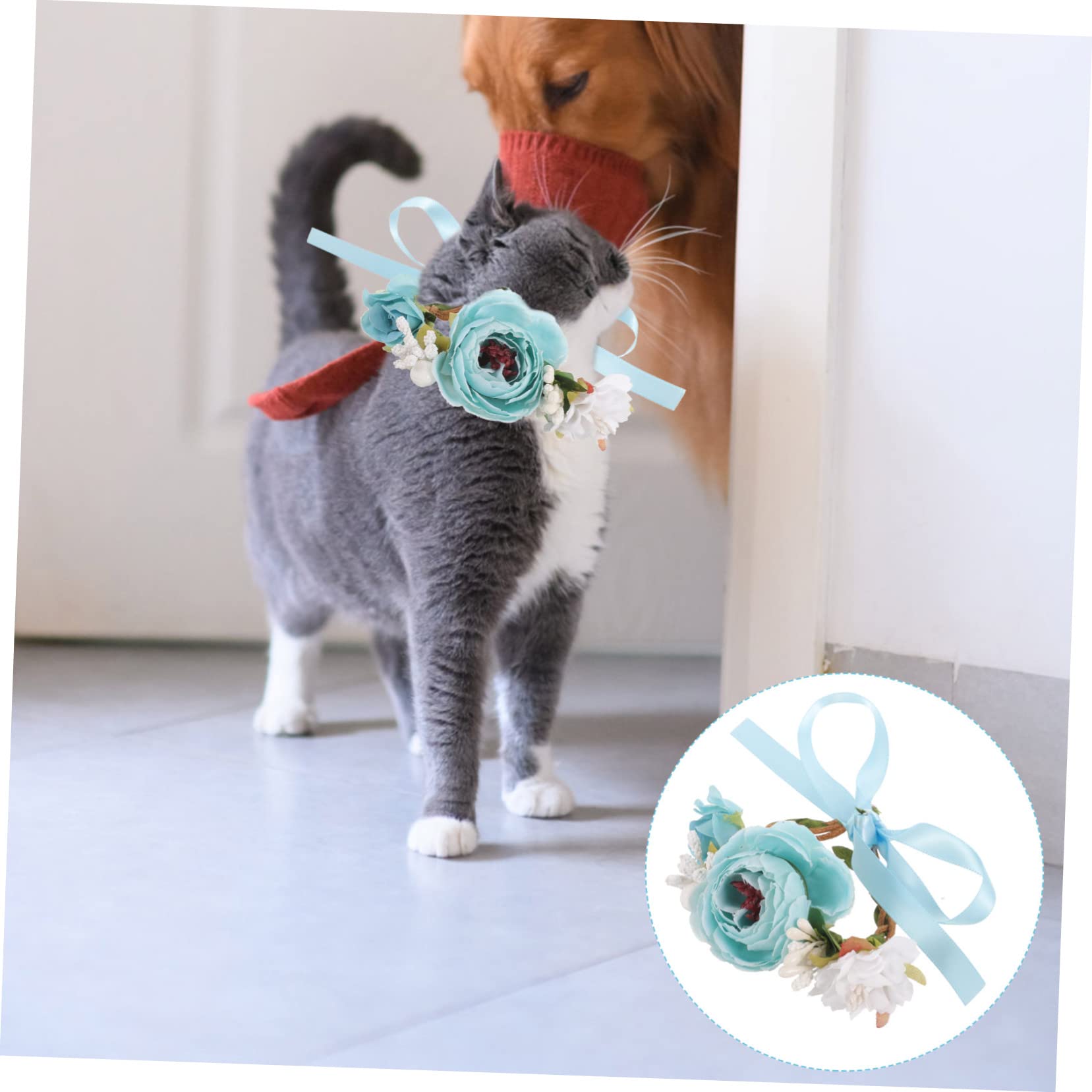 POPETPOP 4 Pz collare per animali domestici collare per cani gatto bel per gatti ghirlanda arredamento adorabile da gattino ornamento del del gatto coniglio collana