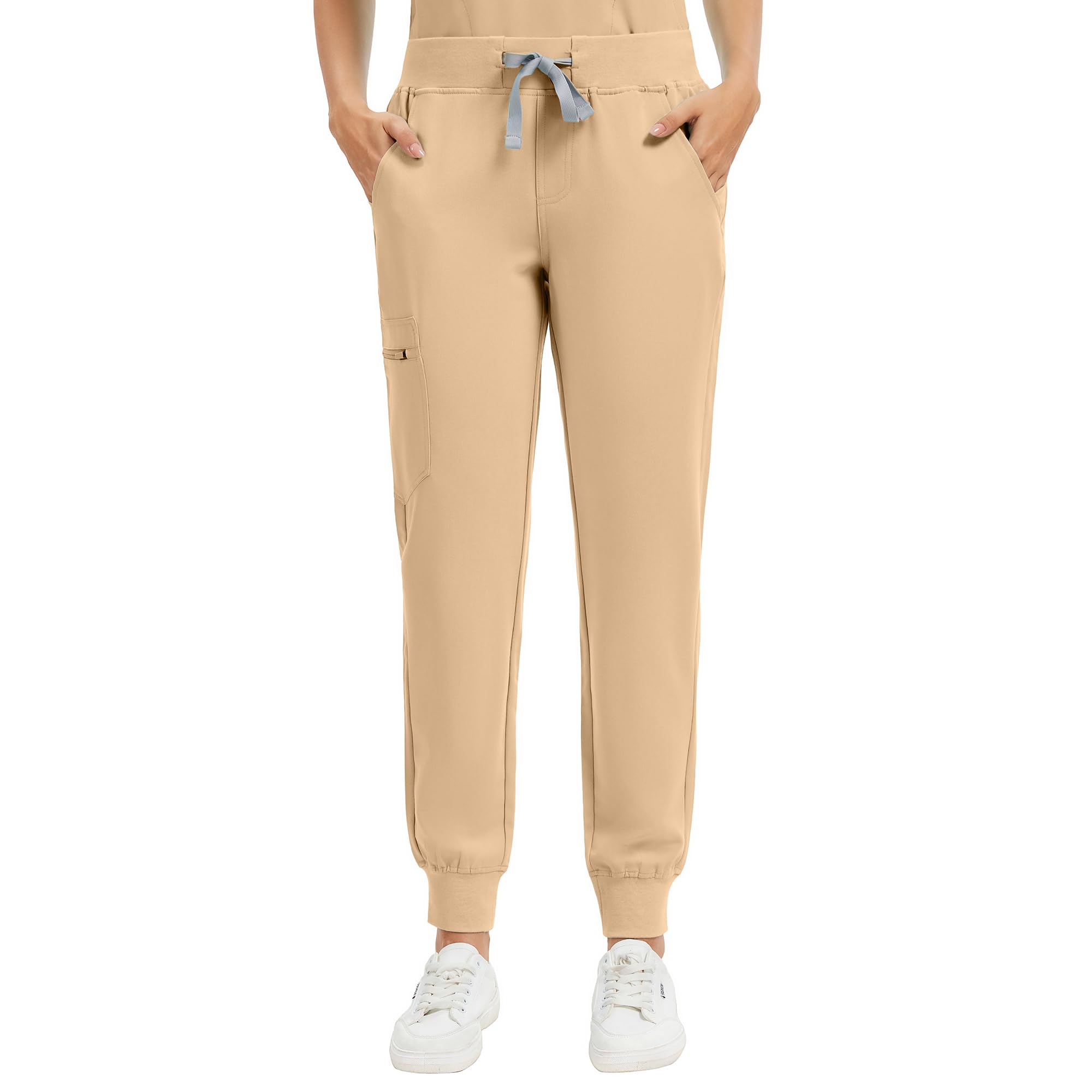 Kitmaz Women's Scrub Pants, Mid Rise Stretch Jogger Style